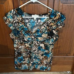 Dress Barn dress shirt multi color Large